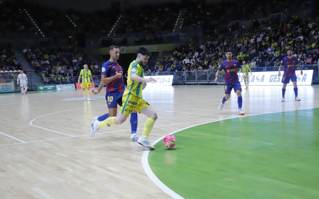 Jaén Paraíso Interior FS saca un valioso empate a tres frente al Barça en el Olivo Arena